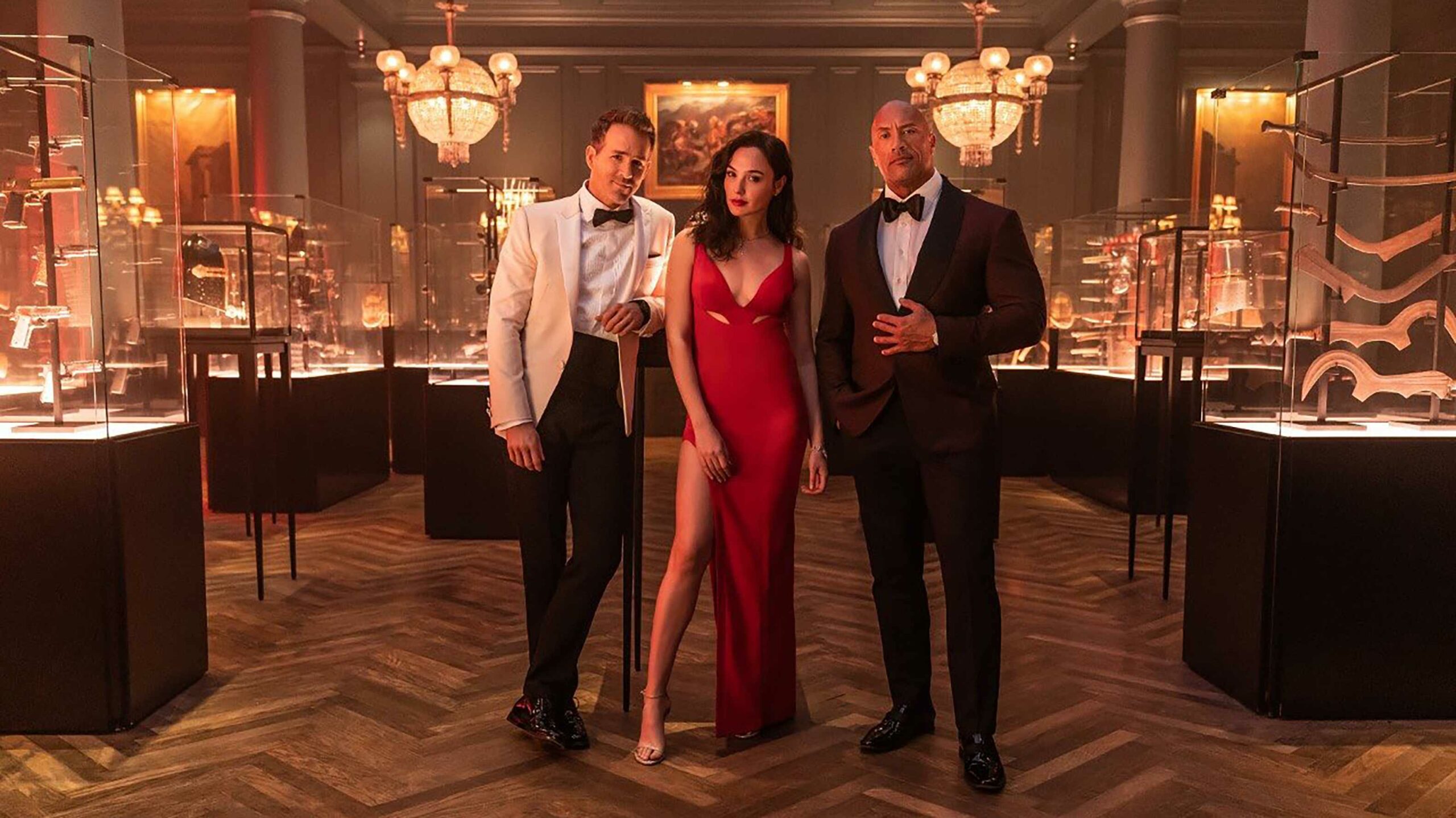Ryan Reynolds, Gal Gadot and The Rock in Red Notice