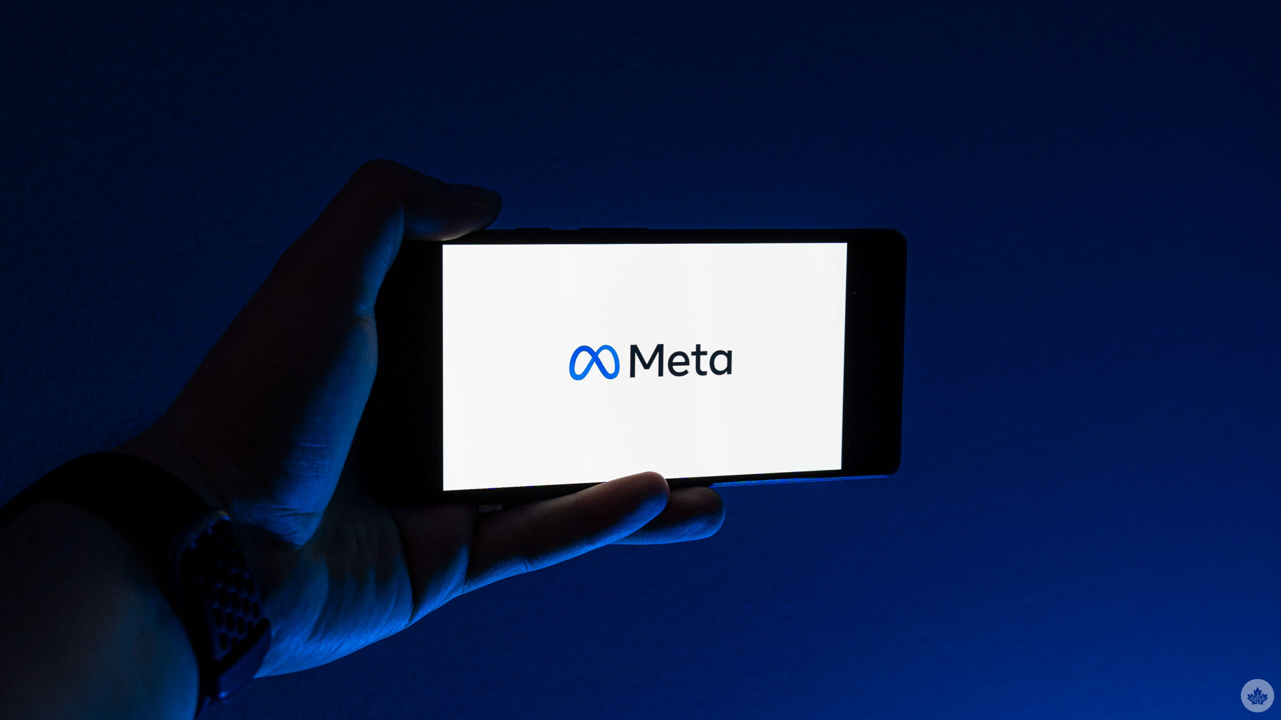 Meta logo on a smartphone