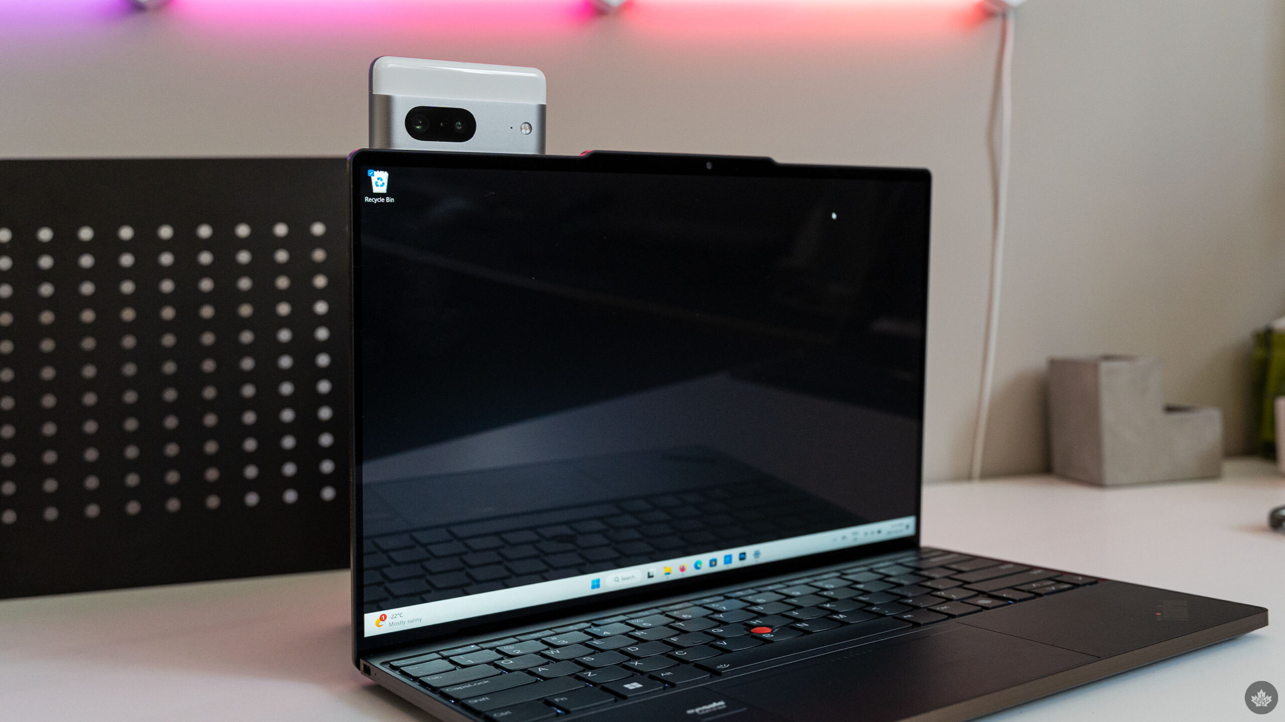 Pixel 7 on a laptop