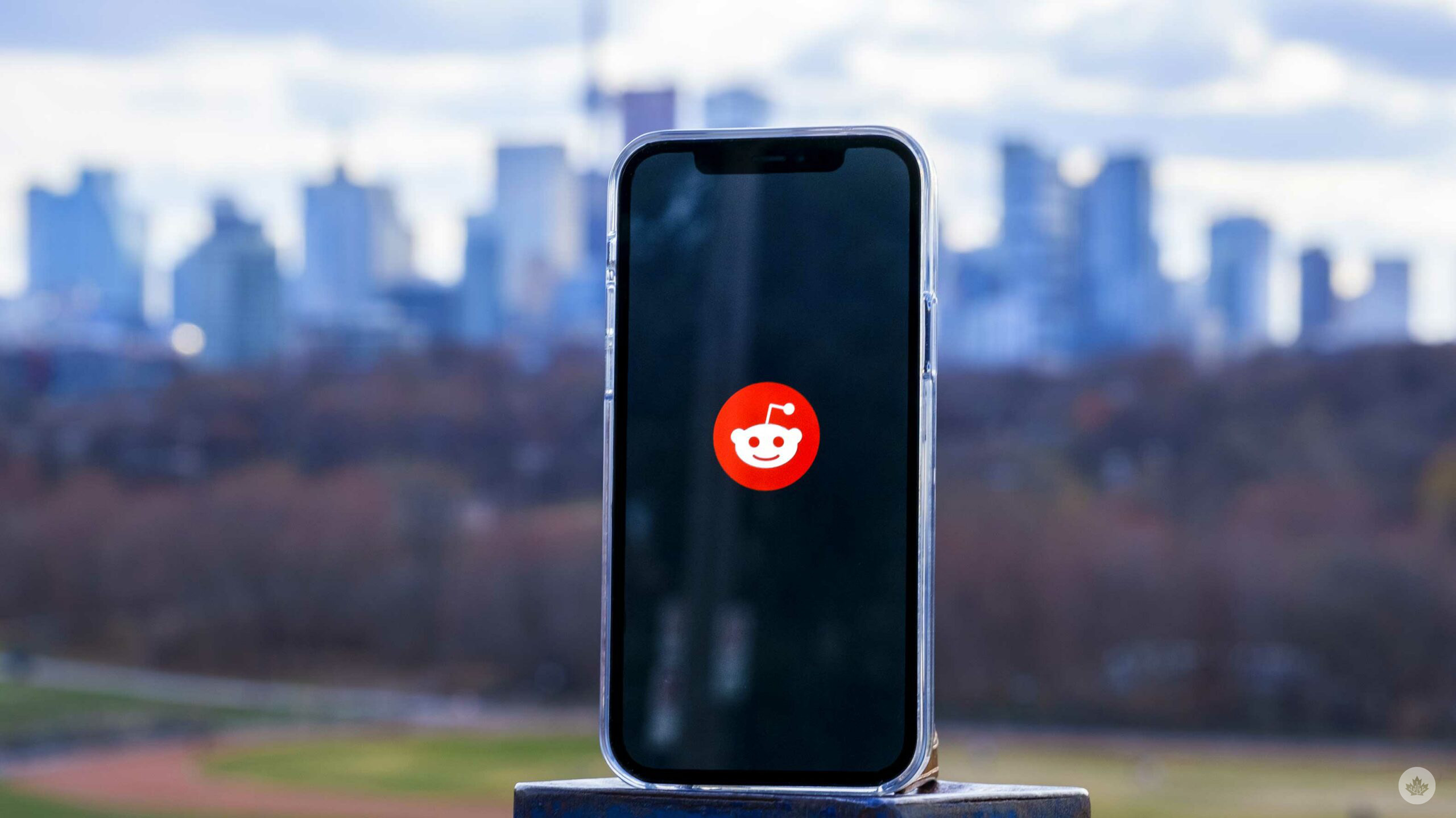 Reddit logo on a phone